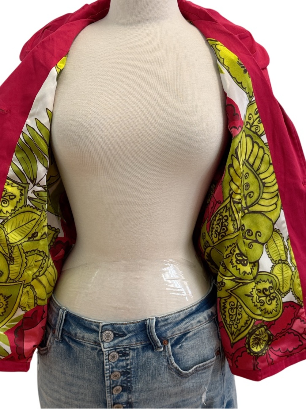 NWT- CHICO’S Bright Raspberry Short-Sleeve Button Jacket - Picture 5 of 7